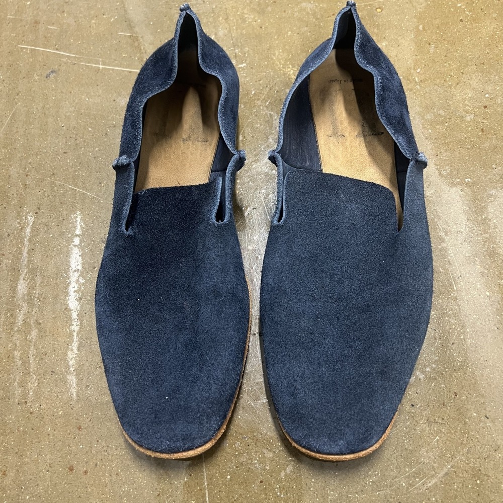 Foot the Coachman Loafers Size 6 Mens Navy Suede Made in Japan Slip On